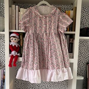 Floral Pink and White Dress